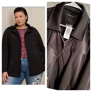 Torrid Pea Coat Black